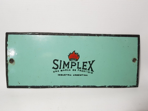 Antiguo Cartel Enlozado Cocinas Simplex Mag 56125