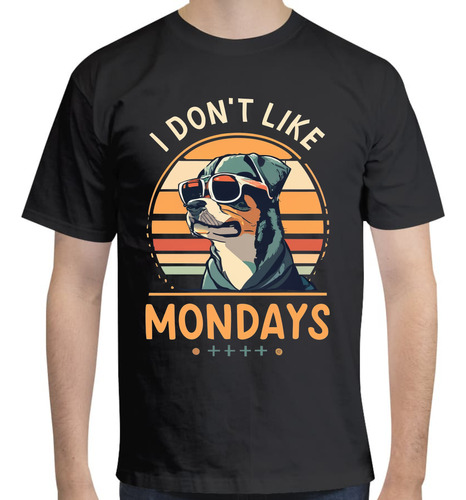 Playera Diseño No Me Gustan Los Lunes - Monday - Perro