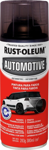 Pintura Aerosol Para Faros Autos Negro Automotive Rust Oleum