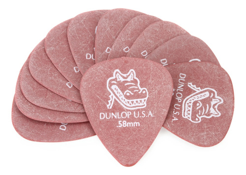 Set Puas Dunlop Gator Grip 0.58mm - Pack 6 Picks De Guitarra