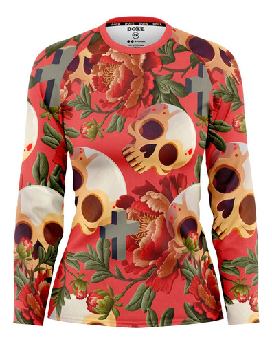 Doxe Jersey Playera Dama Calavera Cráneos Y Cruces Cor C0012