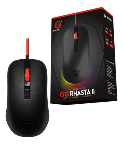 Mouse Gamer Fantech Rhasta Ii G13 2400 Dpi Optico Rgb Negro