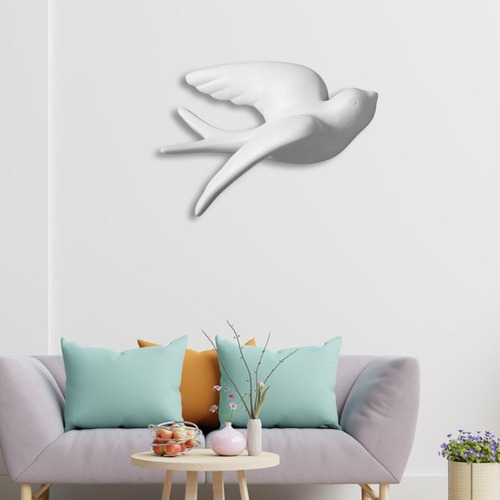 Cute 3d Cerámica Pájaro Golondrina Mural L A La Derecha