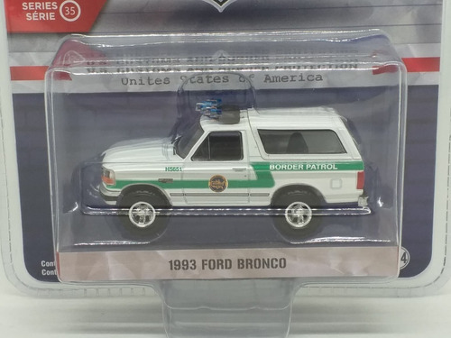 Greenlight Hot Pursuit S35 1993 Ford Bronco Border 1:64