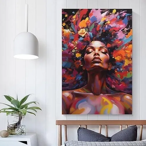 Firedeer Arte De Pared De Mujer Afroamericana, Póster De En