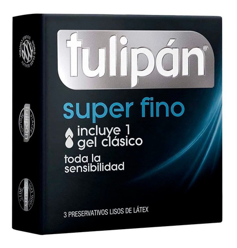 Tulipán X3 Unidades Extra Lubricado Preservativos De Látex