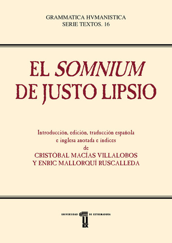 Libro El  Somnium  De Justo Lipsio - Lipsio, Justo