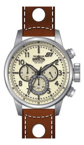 Relógio masculino Invicta 30914 marrom claro