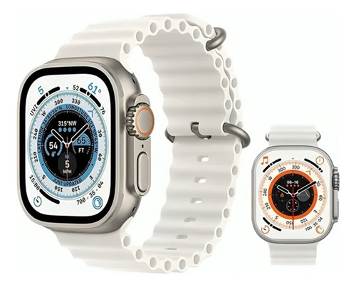 Reloj Inteligente Isdewatch T800 Ultra 2 Smartwatch serie 9 Función De Doble Toque Llamadas Notificaciones Sensor De Ritmo Cardiaco Blanco