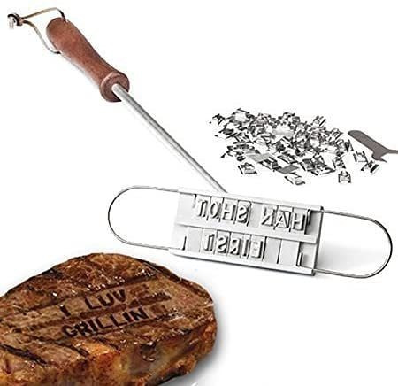 Hwjx Bbq Branding Iron Letra Cambiable Creative Barbecue