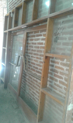 Puerta Ingreso Hotel Todo De Pinotea 2 Hojas + Fijos
