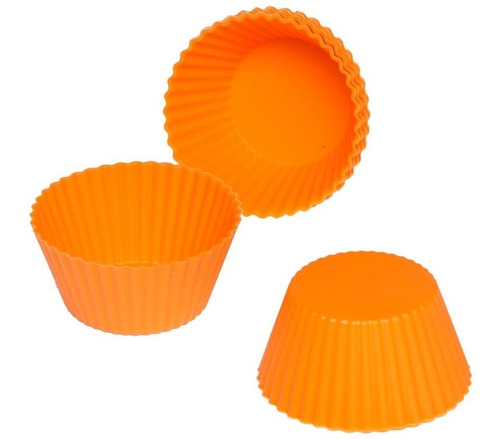 Set X6 Moldes Muffin Cupcake Silicona Redondo Nouvelle