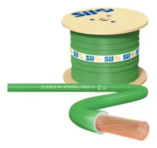 60 Metros Cabo Sil Fio Flexivel 16,0mm Verde