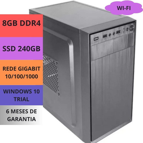 Pc Computador Cpu I5 7500 + Ssd 240 + Memória Ddr4 8gb