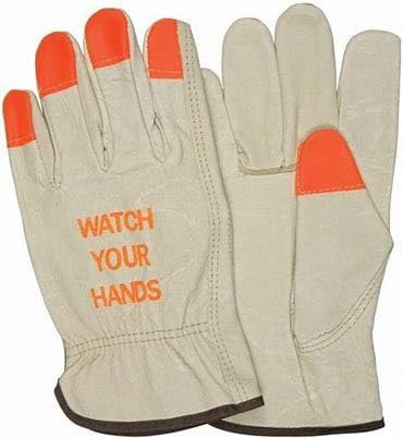 Toledano Industries Hi Vis - Guantes De Trabajo De Cuero (wa