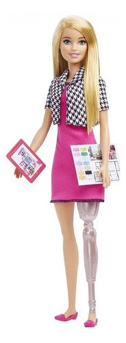 Muñeca Barbie Diseño De Interiores Con Pierna Prótesis