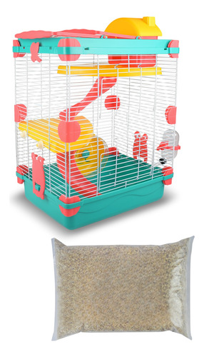 Jaula Para Hamster Milan Ii Redkite + Sustrato