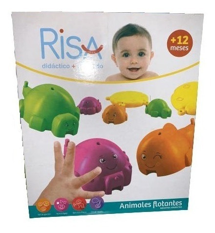 Juego Didactico Animales Flotantes Para Bebe Marca Risa 