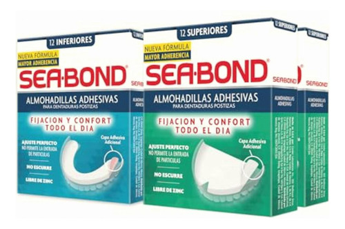 Seabond Kit Almohadillas Adhesivas Para Dentaduras Postizas