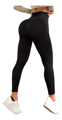Pack 3 Leggins Calza Push Up Elasticada Gym Yoga Deportiva