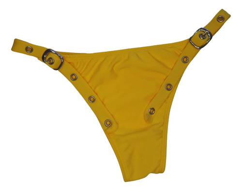 Imagen 3 de 6 de Conjunto Bikini Mujer | Malla Lisa Con Hebillas | 2024