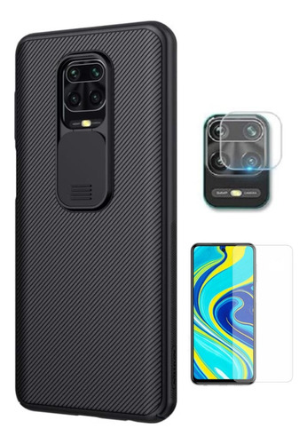 Para Redmi Note 9s / 9 Pro - Case Nillkin Camshield + Vidrio