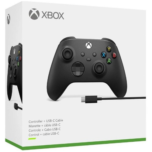 Controle Xbox Series X|s Carbon Black Com Cabo Incluso Novo