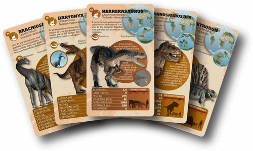 Luminias Baraja Dinosaurios - Juego Enciclopédico Fichas