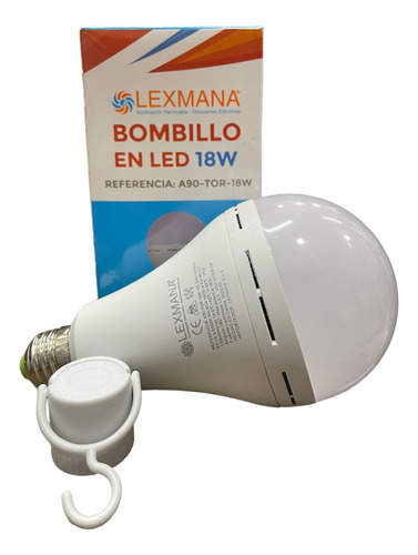 Bombillo Led Recargable 18w E27 Lexmana