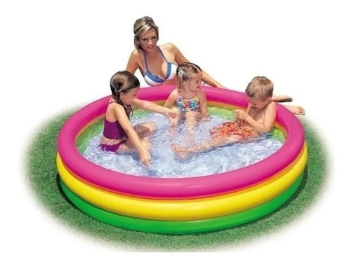 Piscina Inflable + 300 Pelotas Intex 147cm Plástico Agua