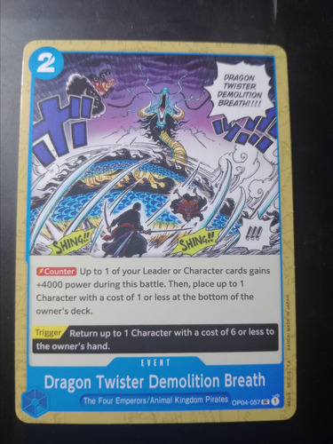 Dragon Twister Demolition Breath Op04 Carta One Piece Bandai