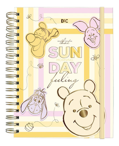 Caderno Smart Universitario Pooh Com Reposicionaveis 90g