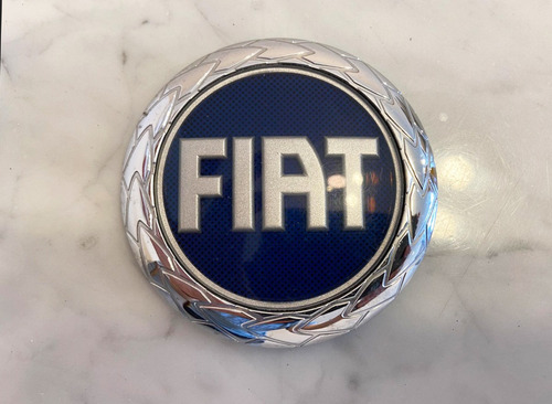Emblema Fiat Azul Con Plateado 75mm