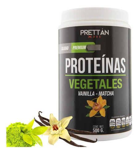 Proteina Vegetal Suplemento 500g Vainilla - Matcha Prettan