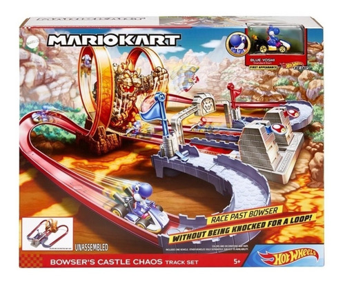 Hot Wheels Mario Kart Set De Pista Castillo De Browser