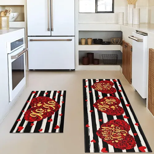Ideasonna Alfombras De Cocina De San Valentín Juegos De 2 Al