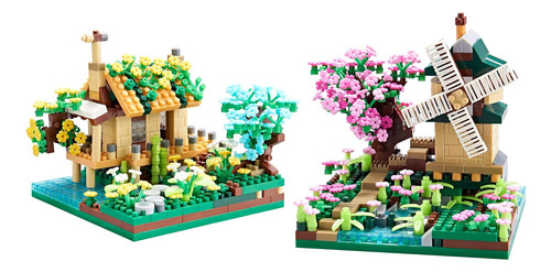 Colección Botanicle Sakura Tree House Micro Bloques Juego De