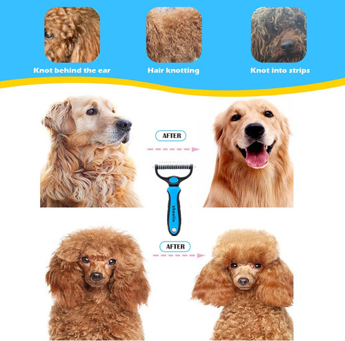 Cepillo Para Perros Zhaoliesm Para Desprendimiento Rastrillo