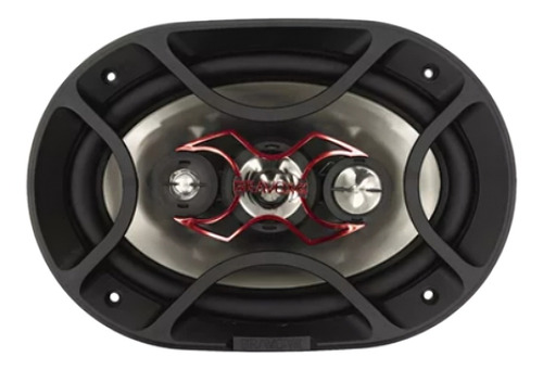 Parlante tipo cuadraxial Bravox B4X69 X para autos, pickups & suv color negro/plata de 4Ω 6" x 9" x 2 unidades 