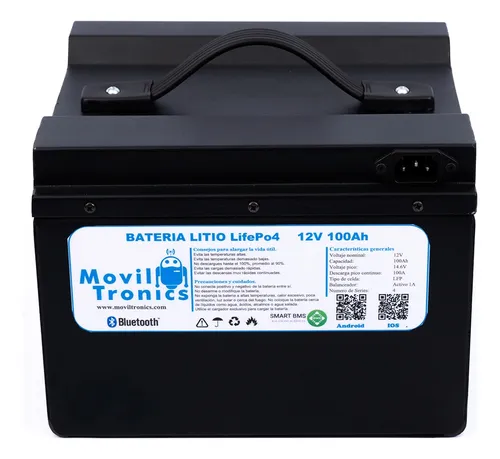 Batería Litio Lifepo4 12v 100ah Energía Solar App Bluetooth
