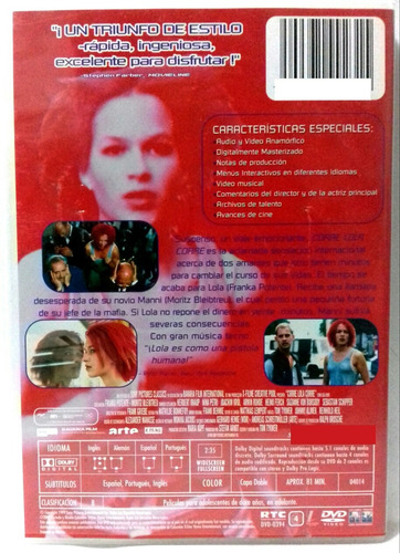Corre Lola Corre Dvd Original Franka Potente (Usado)
