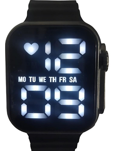 Relogio Masculino Feminino Led Preto Digital Silicone 2025