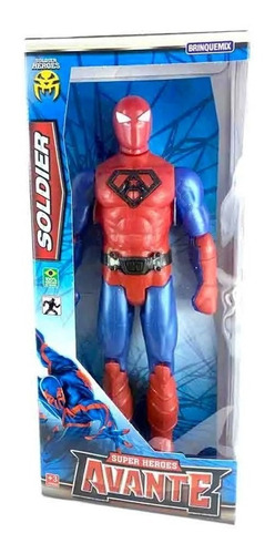 Boneco Infantil Tipo Homem Aranha Super Heroi Grande 35 Cm