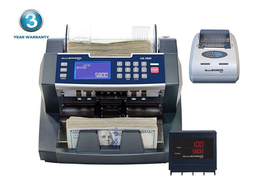Imagen 4 de 4 de Detector De Billetes Falsos Accubanker Ab 5800 Multimoneda