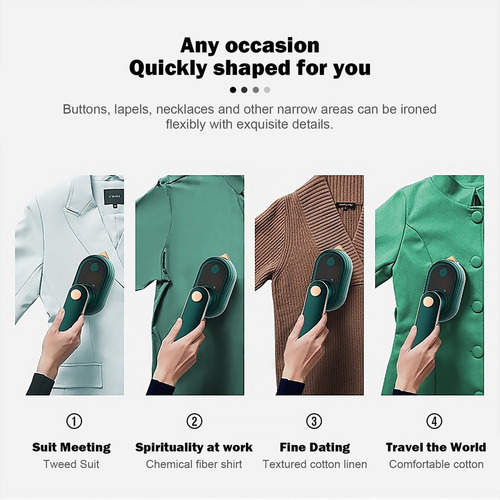 Imagen 6 de 9 de Vaporizador De Ropa Portátil Mini Plancha Portátil