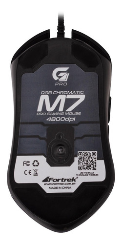 Imagem 6 de 8 de Mouse Para Jogo Fortrek Pro M7 Preto