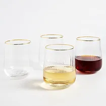 Comprar Lysenn Juego De 4 Copas De Vino Sin Tallo, Copas