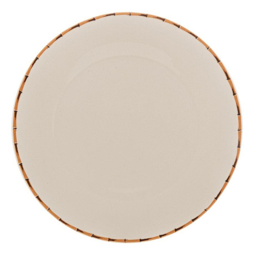 Prato Raso 27,5cm Bambu Em Porcelana Lyor 8654