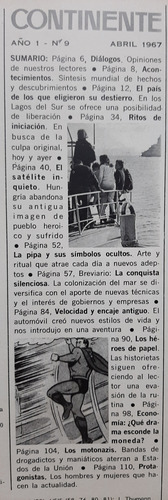 Antigua Revista Continente N* 7 8 9 Y 10 Año 1967 Venta X U (Usado)