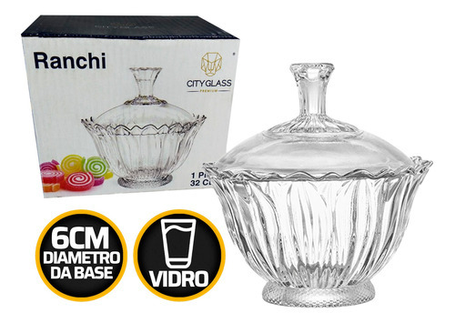 Bomboniere Potiche Vaso De Mesa Enfeite Decorativo Cor Transparente